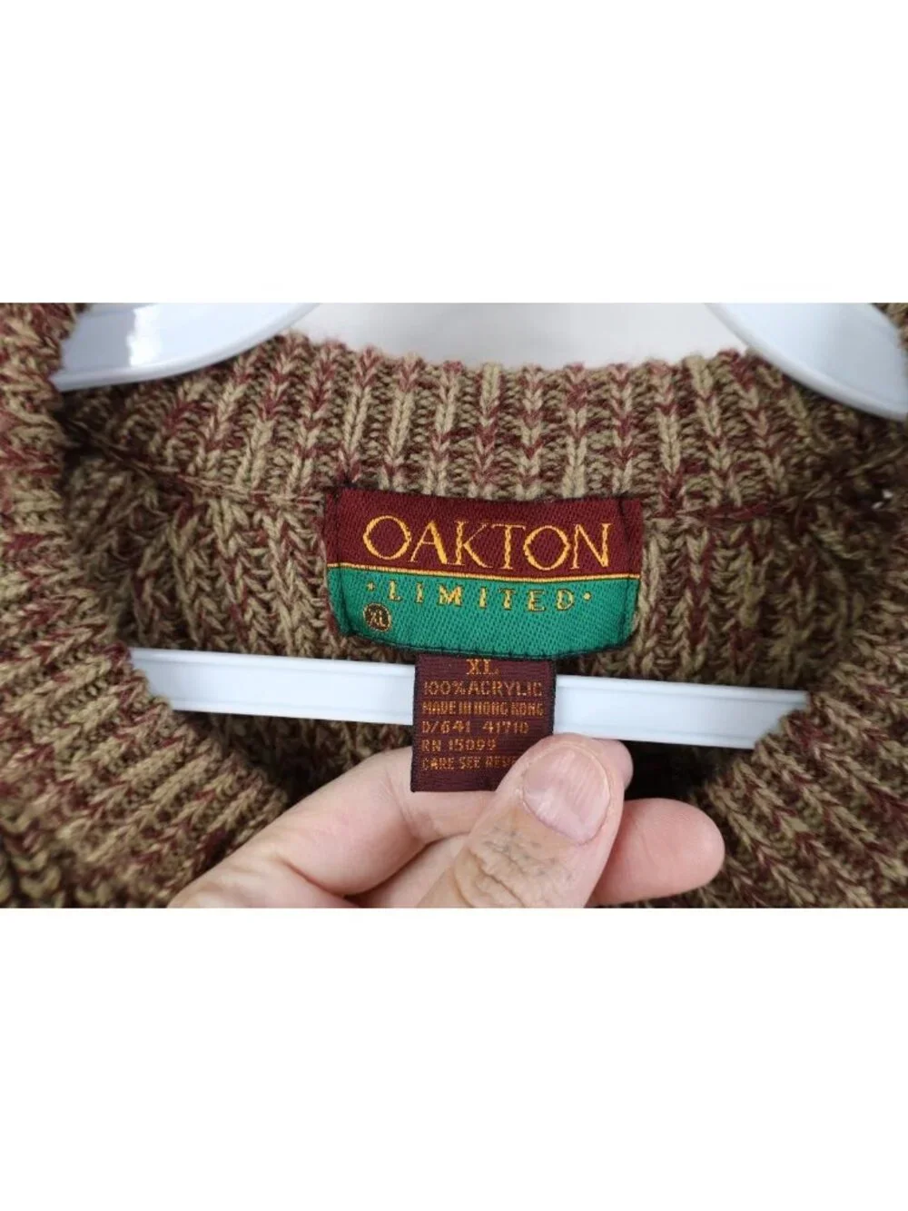 Vintage 90s Streetwear Mens Size XL Blank Chunky Ribbed Knit Crewneck Sweater